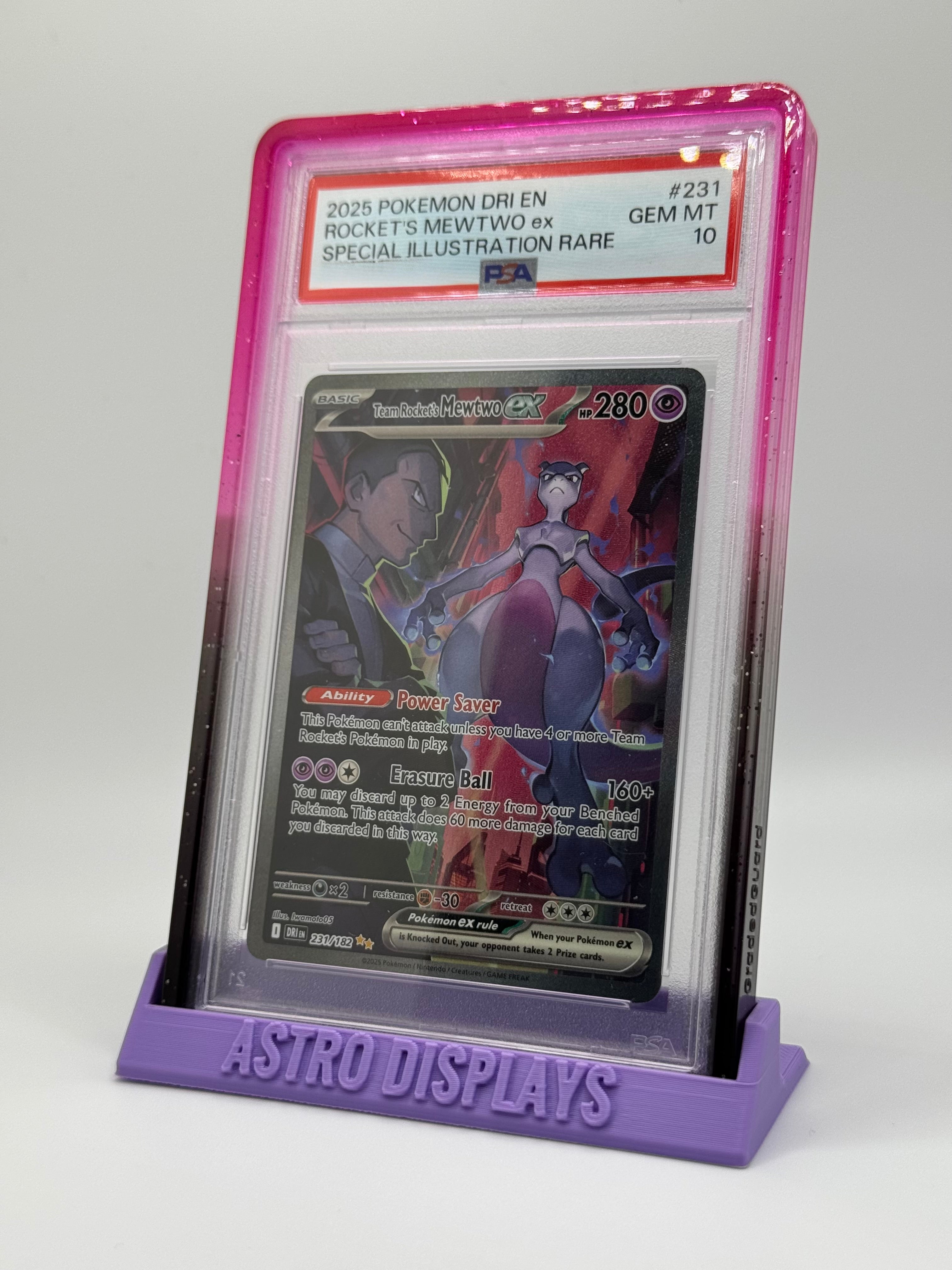 (Custom Text) PSA Graded GUARD Card Display - Multiple Color Options