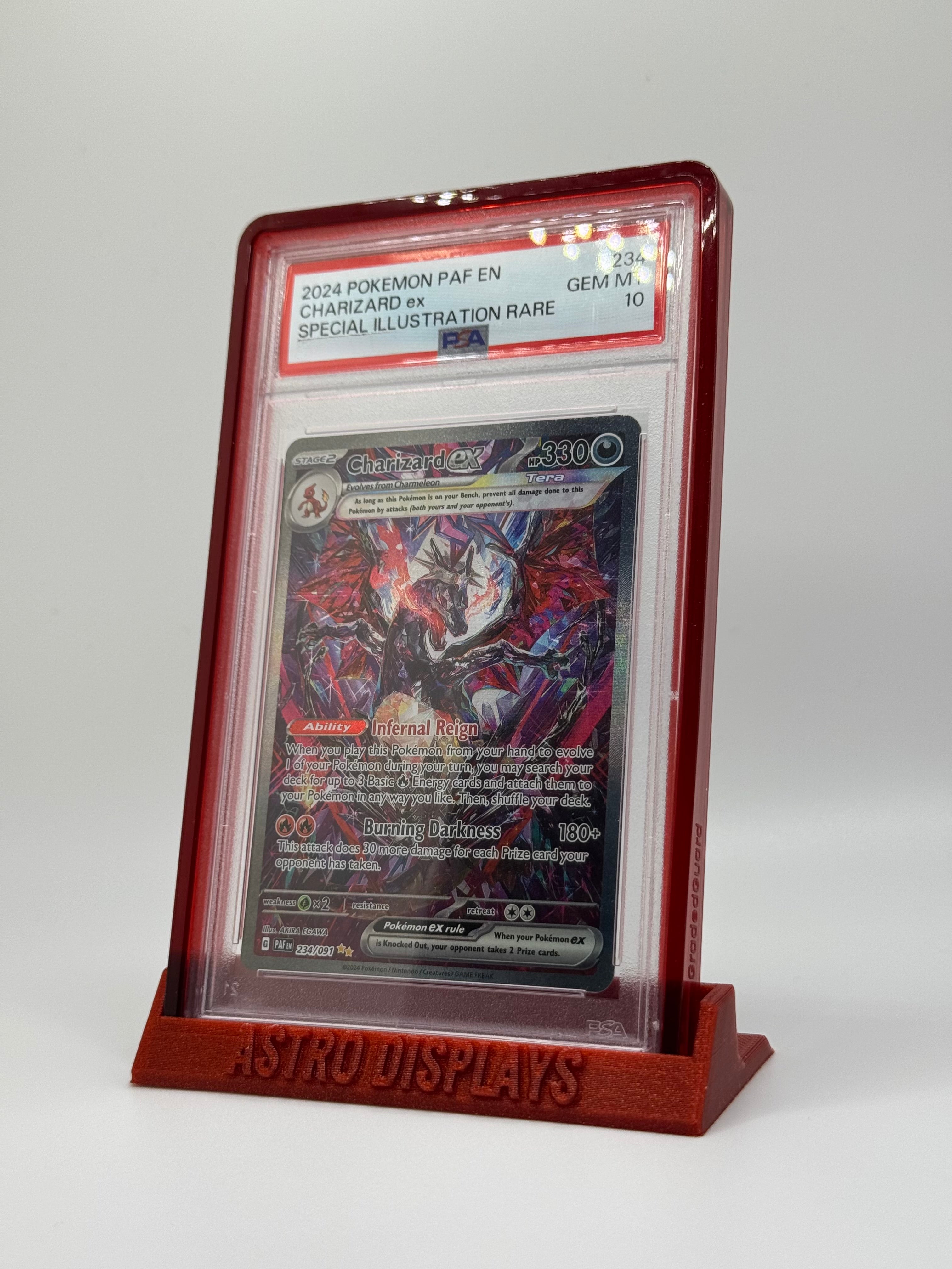 (Custom Text) PSA Graded GUARD Card Display - Multiple Color Options