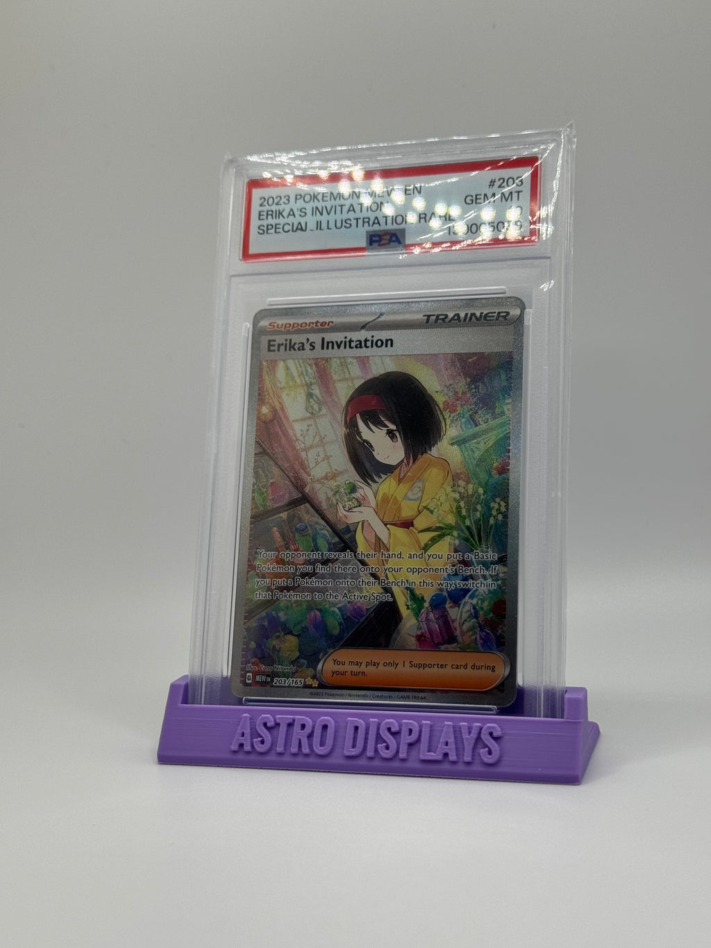 (Custom Text) PSA Graded Card Display - Multiple Color Options