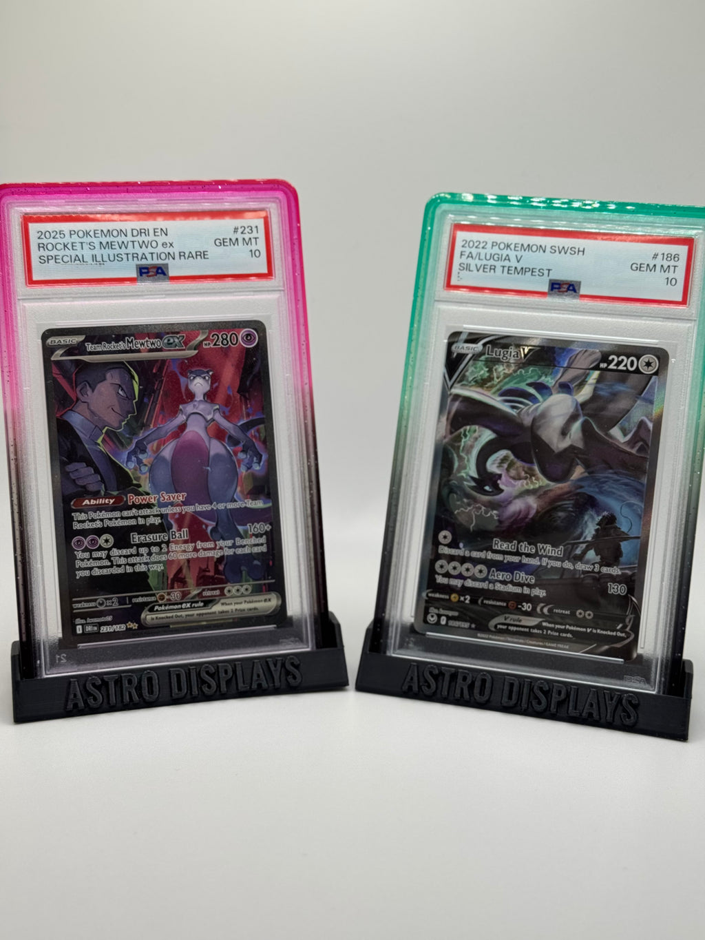 (Custom Text) PSA Graded GUARD Card Display - Multiple Color Options