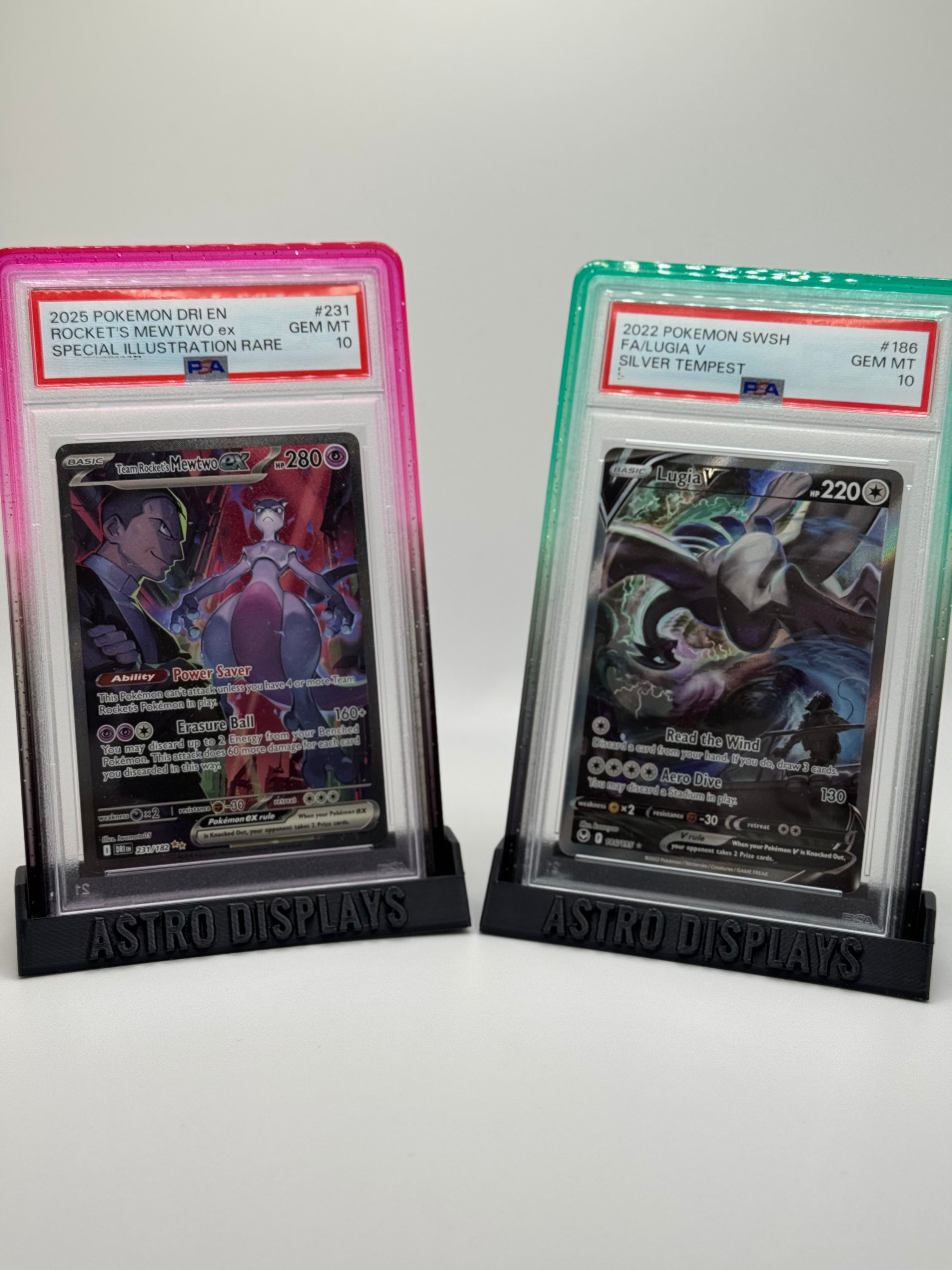 (Custom Text) PSA Graded GUARD Card Display - Multiple Color Options